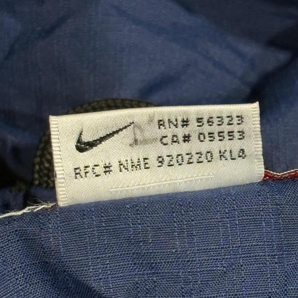 Nike Jacket Womens Blue Full Zip Windbreaker Mesh Lined Yellow Piping NOS Y2K - Picture 6 of 16